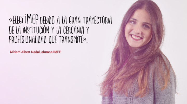 Miriam Albert: «Me gustaría ser gestora de eventos culturales, conferencias y ferias»